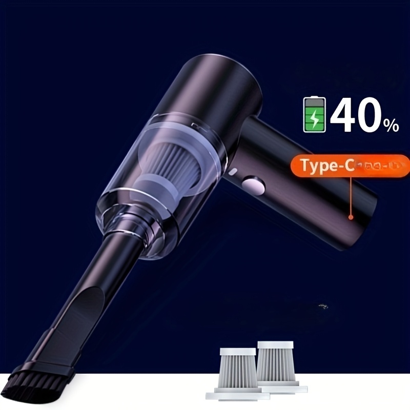 Aspiradora Portátil Inalámbrica Mejorada con Tecnología de Succión Ciclónico, Diseño Ligero y Sin Cables para una Limpieza Más Libre. Motor Recargable Potente que Proporciona Duración Extendida