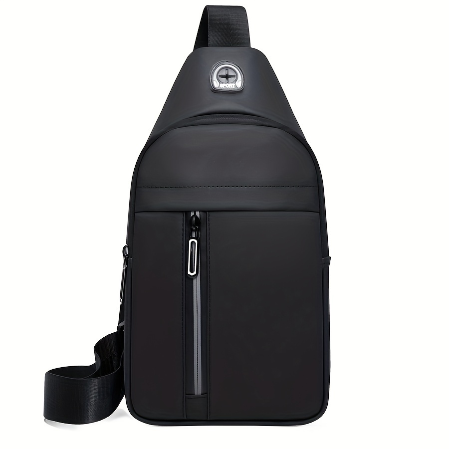 TEMU Men's Chest Bag, Crossbody Bag, Simple Sling Bag, Outdoor Casual Shoulder Bag, Multi-functional Business Men's Bag, Chest Pack, Lightweight And