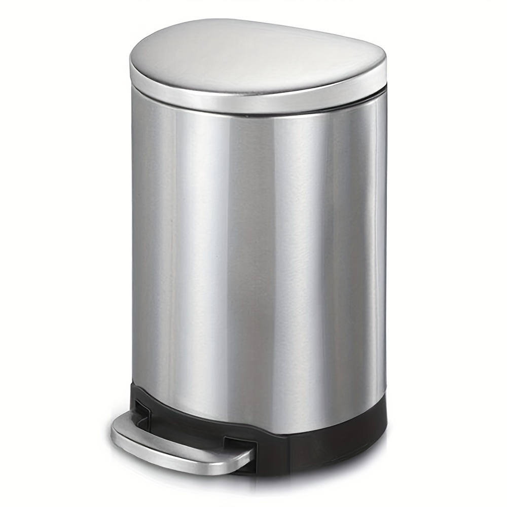 

10.6 Gal./40 Liter Stainless Steel Semi-round Step-on Trash Can For Kitchen