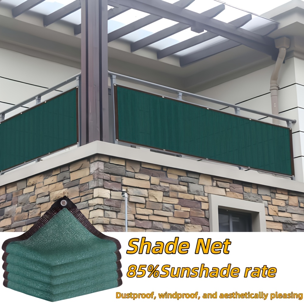 TEMU Large-size Shading Net 90% Shading Rate Dark Green Outdoor Shading Net Is Suitable For Outdoor, Courtyard, , Swimming Pool, Flowers, Deck And .