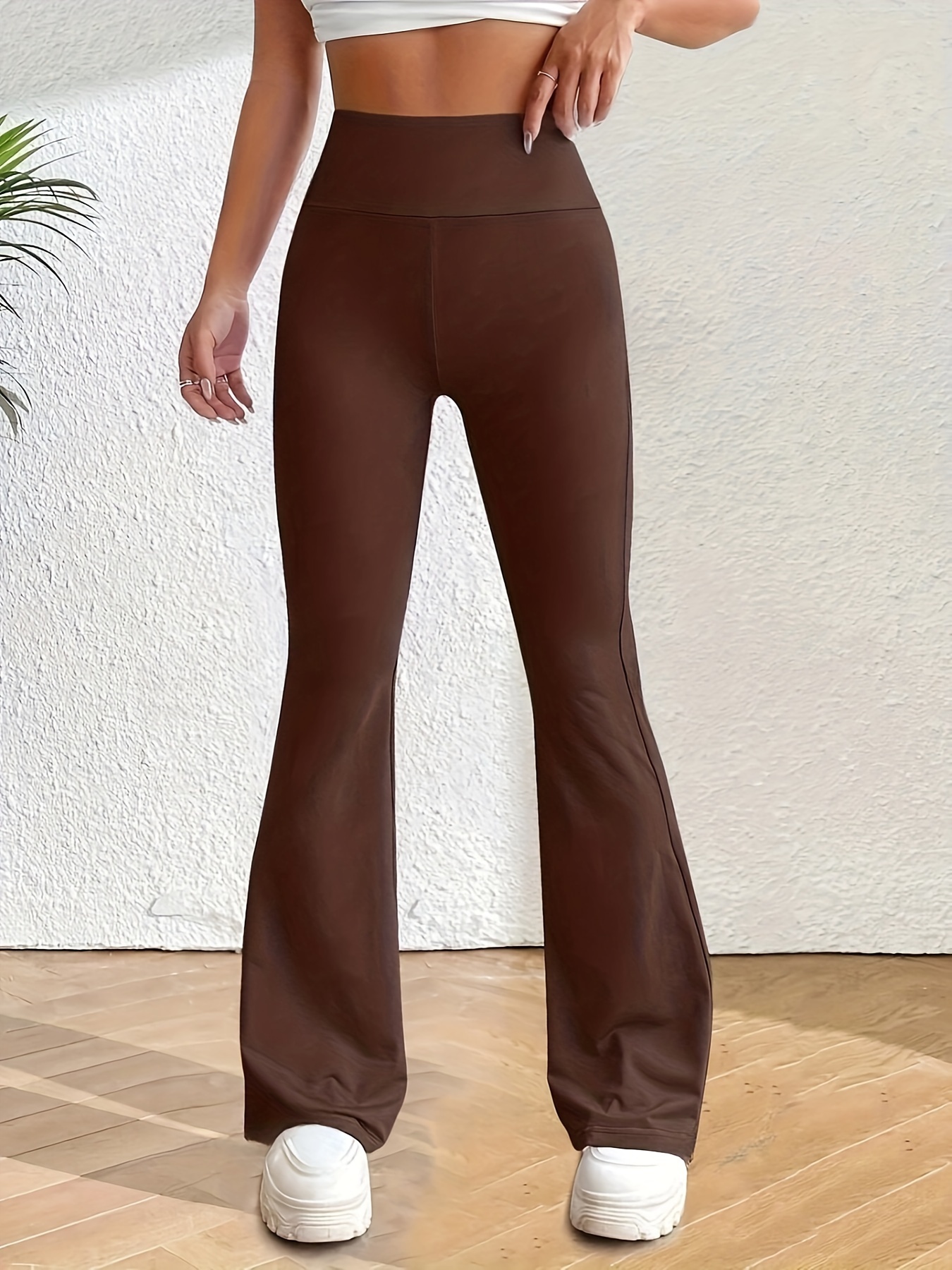 High Waist Flare Leg Pants Casual Forbidden Pants Spring - Temu