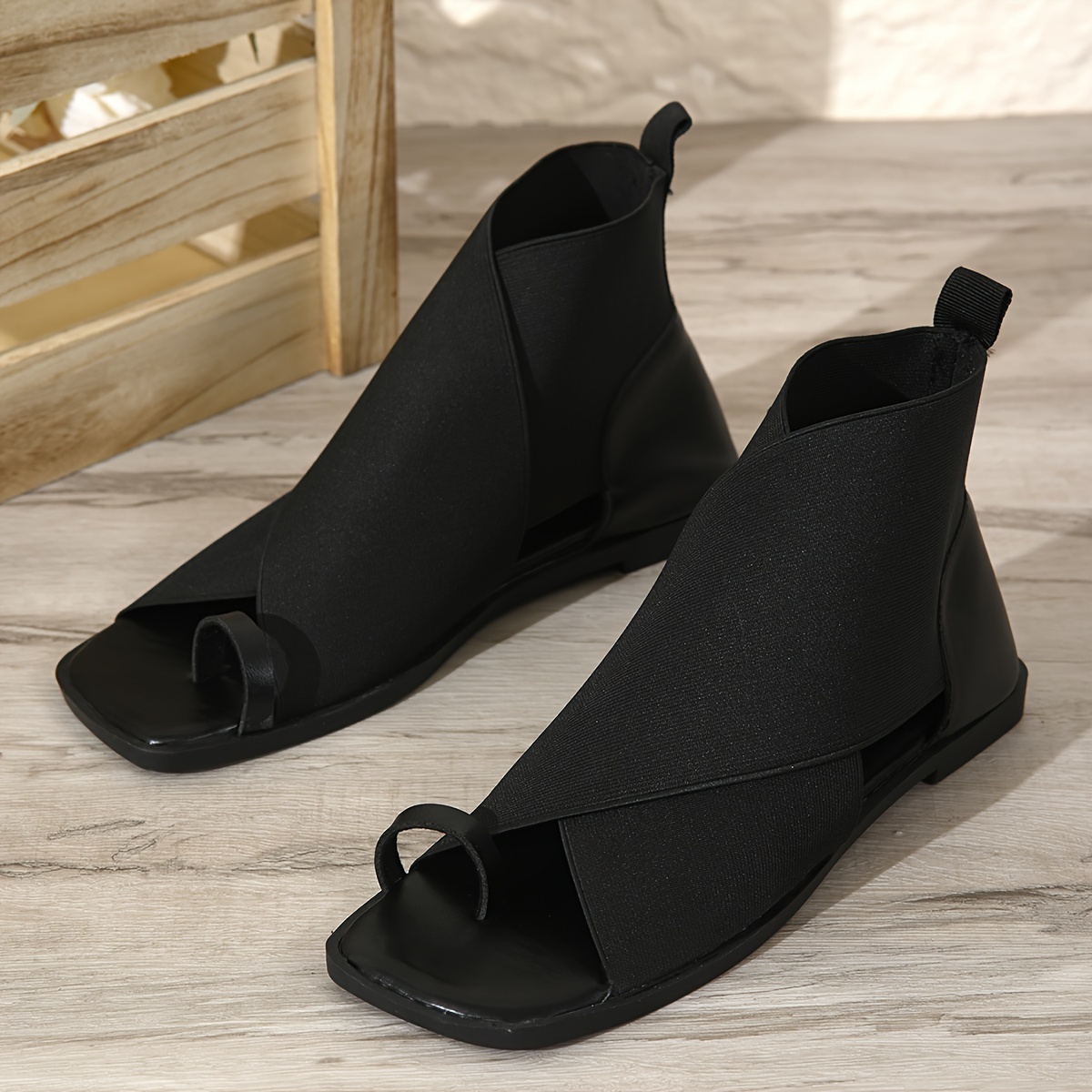 

Sandales Slingback d' Romaine - Tissu Respirant, , à Enfiler, Confortables Semelle en Caoutchouc l'Été - Polyvalentes et Élégantes