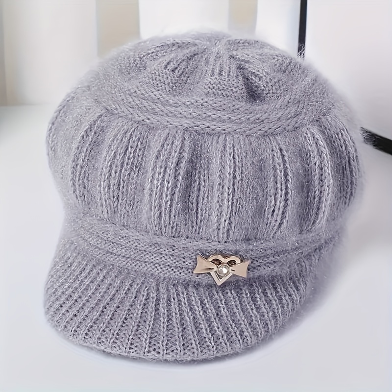 TEMU Cozy Knit Brim - Warm, Hat For Women | , Stretch Fit