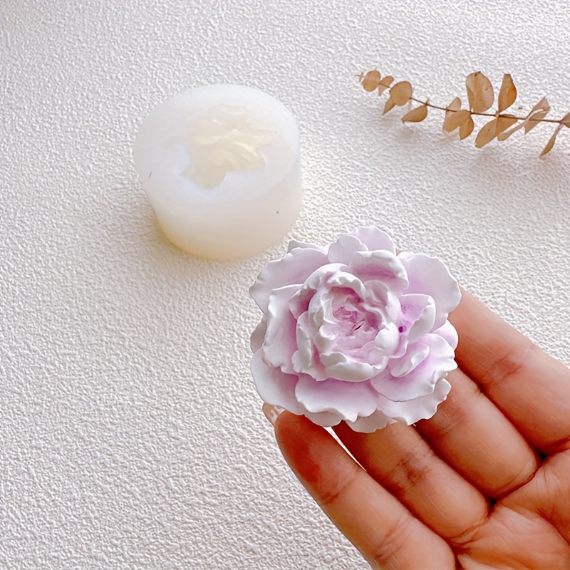 

1pc Diy Jasmine Flower Handmade Silicone Flower Candle Mold, Aromatherapy Gypsum