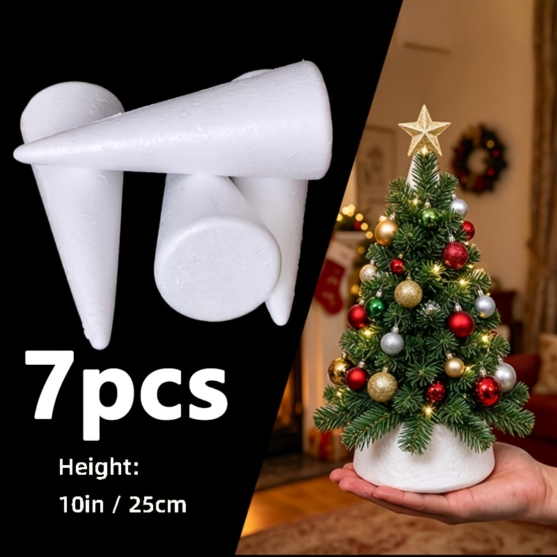 TEMU Christmas Foam Cone, Sturdy And Pressure-resistant Safe Non-toxic Polystyrene Cone, Suitable For Student Groups Building Castles And University