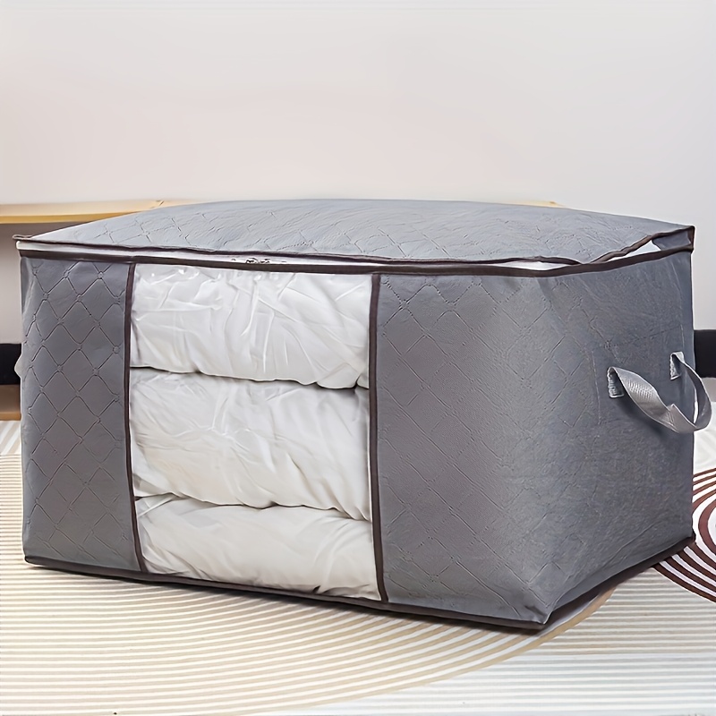 extra large foldable storage bag for blankets bedding comforters versatile organizer with zipper closure ideal for   under bed storage details 2