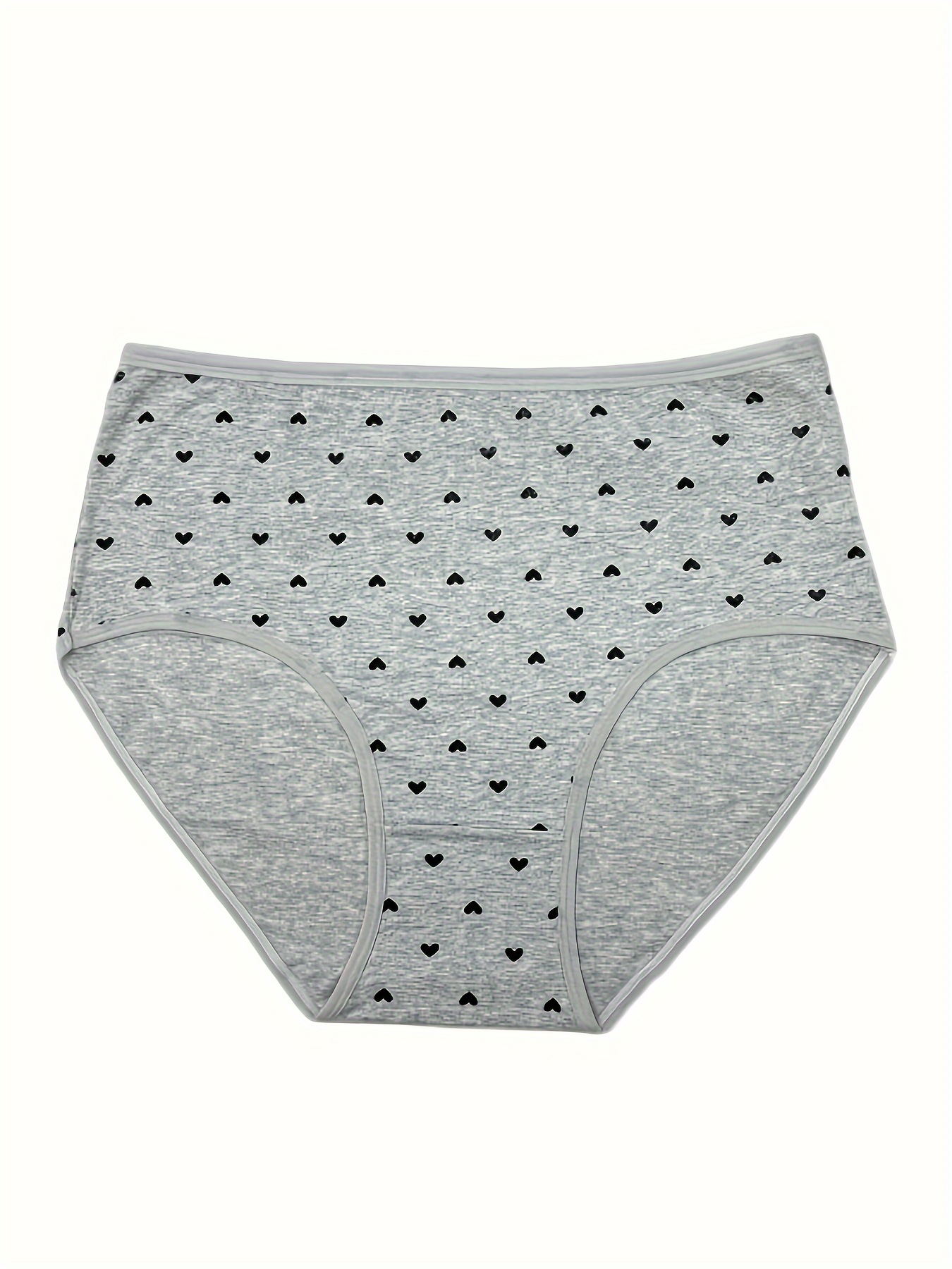 Mutandine Donna Stampa Topo Grigio – Slip A Vita Media In Poliestere E Spandex, Senza Cuciture E Antideformazione, Taglie Comode