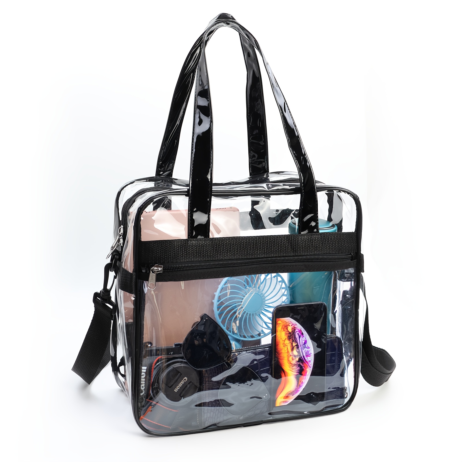 Clear Bag Stadium Approved With 2 Shoulder Straps Clear Purse