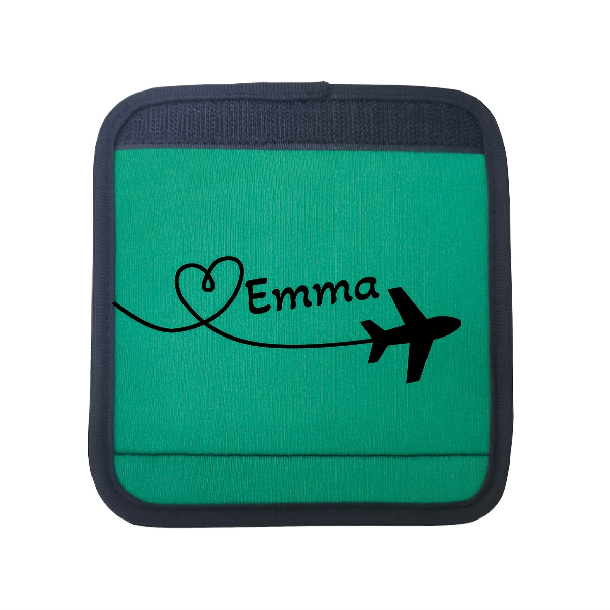 TEMU Customized Cover, Airplane Heart-shaped Pattern Luggage Pole Cover, Customized Text Luggage Pole Cover, Personalized Holiday Gift, Suitable For