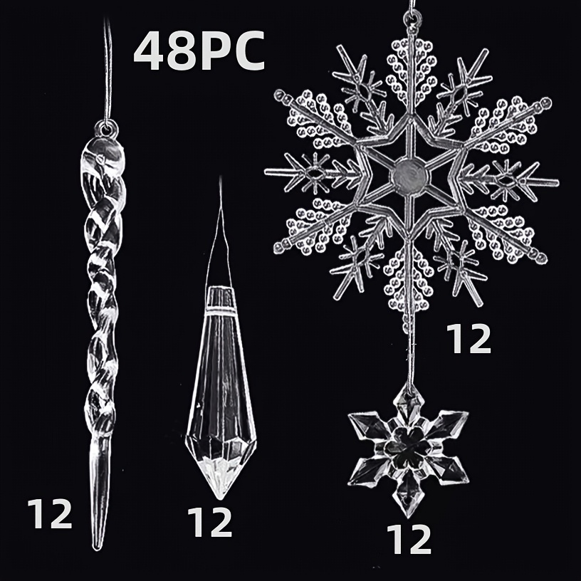 TEMU 48pcs New Christmas Decorative Pendant For Home, Party And New Year's Atmosphere Decoration