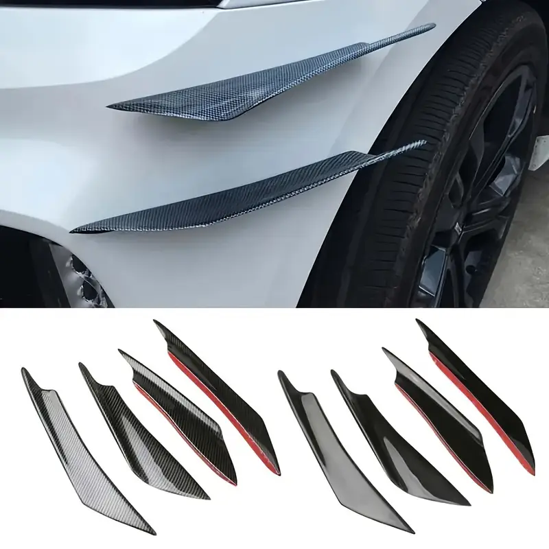 Spoiler Trasero Del Labio Del Maletero, 1.5 M/4.9 Pies De Fibra De Carbono De Goma Suave Coche Spoiler Del Techo Trasero Spoiler Wing Lip Sticker(Negro