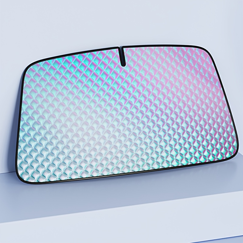 TEMU A Single-pack Car Laser Sunshade, Featuring Of Laser, , And Ginger Check In 4 Physical Materials For Effective Sun Protection, Heat, And Light