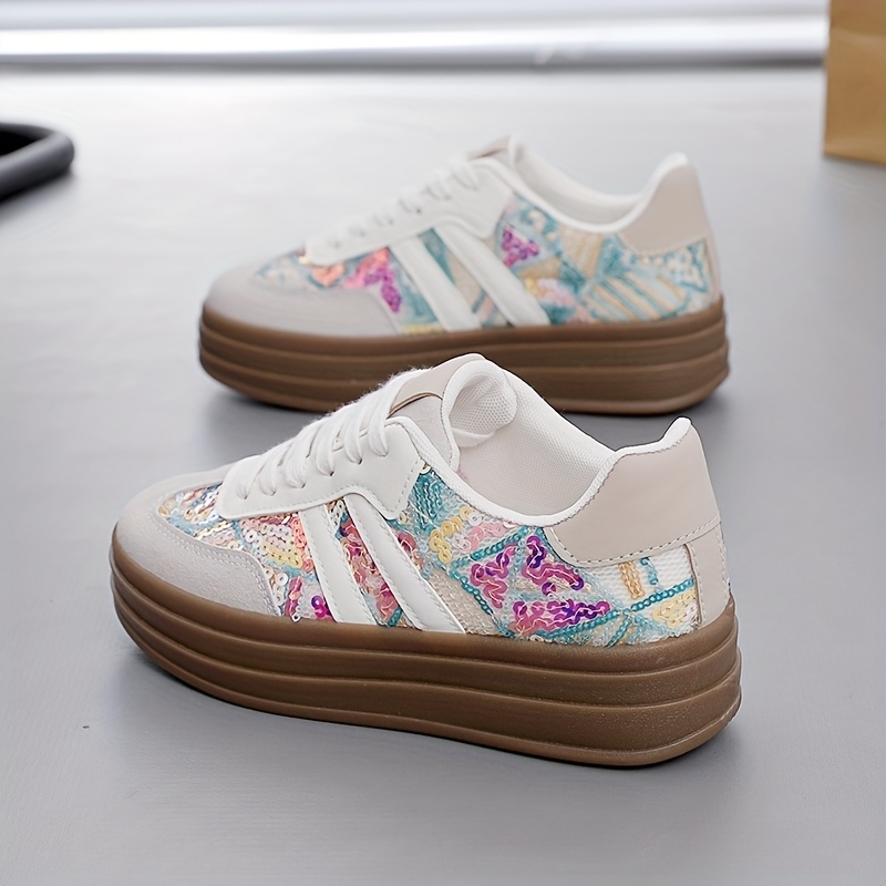 TEMU Women's Casual Sneakers, Printed Decorative Women's Shoes, Fashionable Casual Women's Shoes, Outdoor Women's Sneakers, Women's Casual Sneakers,