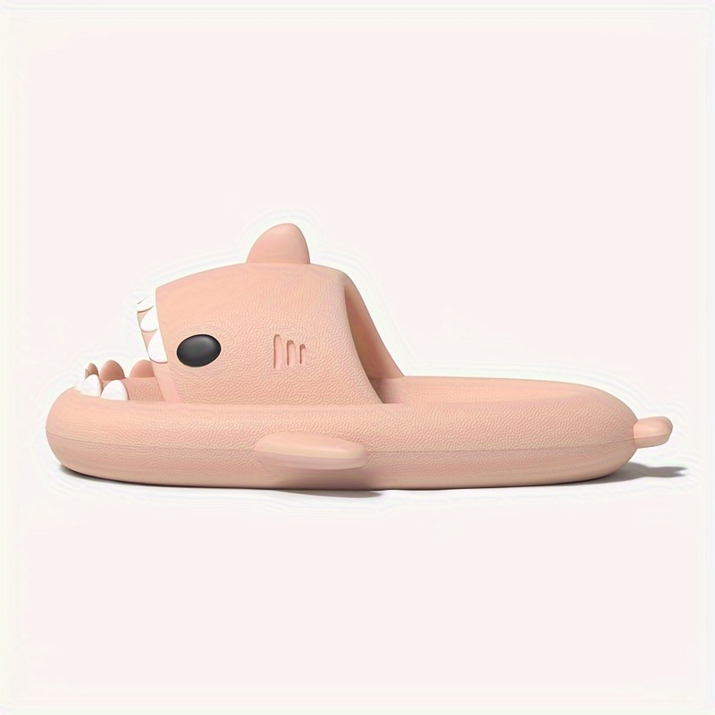 fashionable shark slides comfortable non slip eva sandals in   colors cartoon design for outdoor wear Product details 4