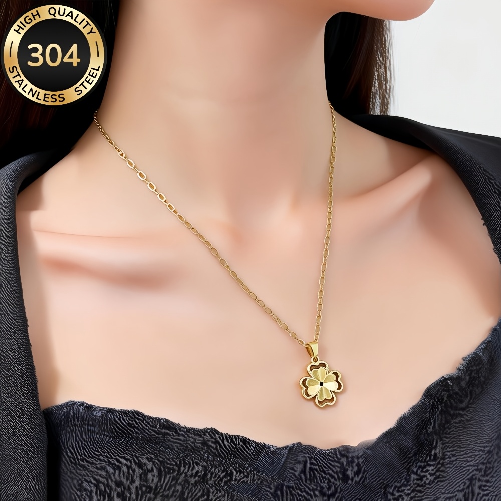 E-shop 18K vergoldete Edelstahl-Blumen-Schlüsselbeinkette, hypoallergen verblassungsresistent, minimalistisch elegant für & Party, perfektes Geschenk