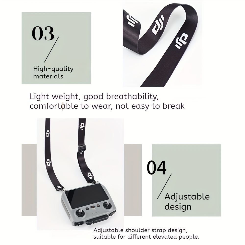 polyamide neck strap lanyard with   hook for dji     screen compatible hands free accessory kit for   3   3 mini 4 pro   3 no battery included details 2