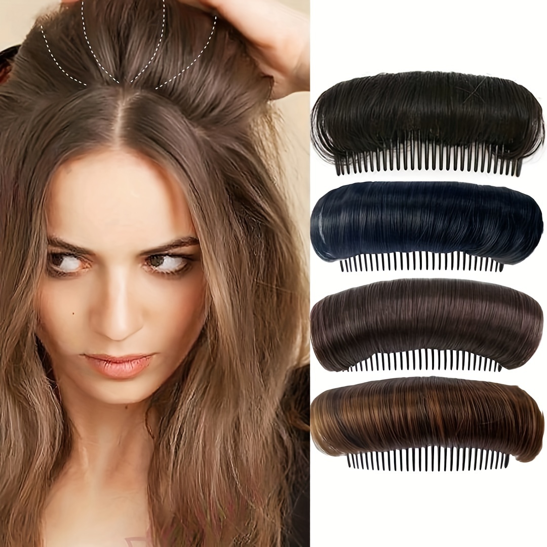 1pc 2pcs of womens short wig hair padding for     look at   an invisible hair bun enhancer and a hair accessory comb Product details 0
