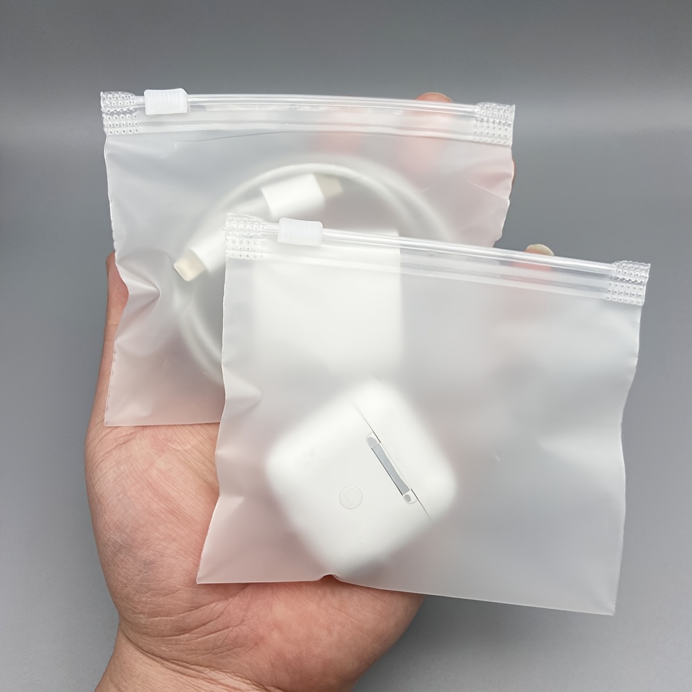 Reusable Jewelry Storage Bags, Frosted Zipper Pouches