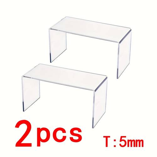 acrylic display rack organizer desktop tiered shelf high durable 5mm thick