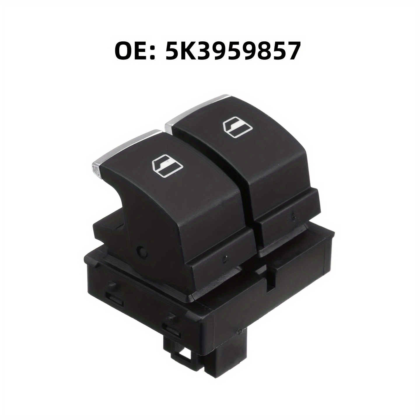 5k3959857 Electric Chrome Drivers Side Window Control Switch Button For Vw Golf Mk5 Mk6 Rabbit Caddy 2 Doors