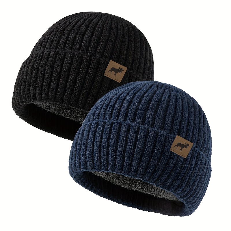 TEMU Set pezzi di sciarpa e cappello in maglia di capra, set di cappello in pile caldo per inverno, cappello in maglia casual da abbinare , cappello