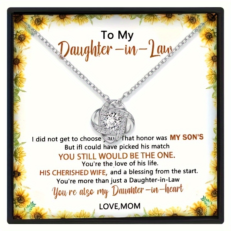 

Love Knot Necklace To My Daughter-in-law Wedding Gift, Jewelry From Mother-in-law , Birthday Gift Gift For Daughter In Law