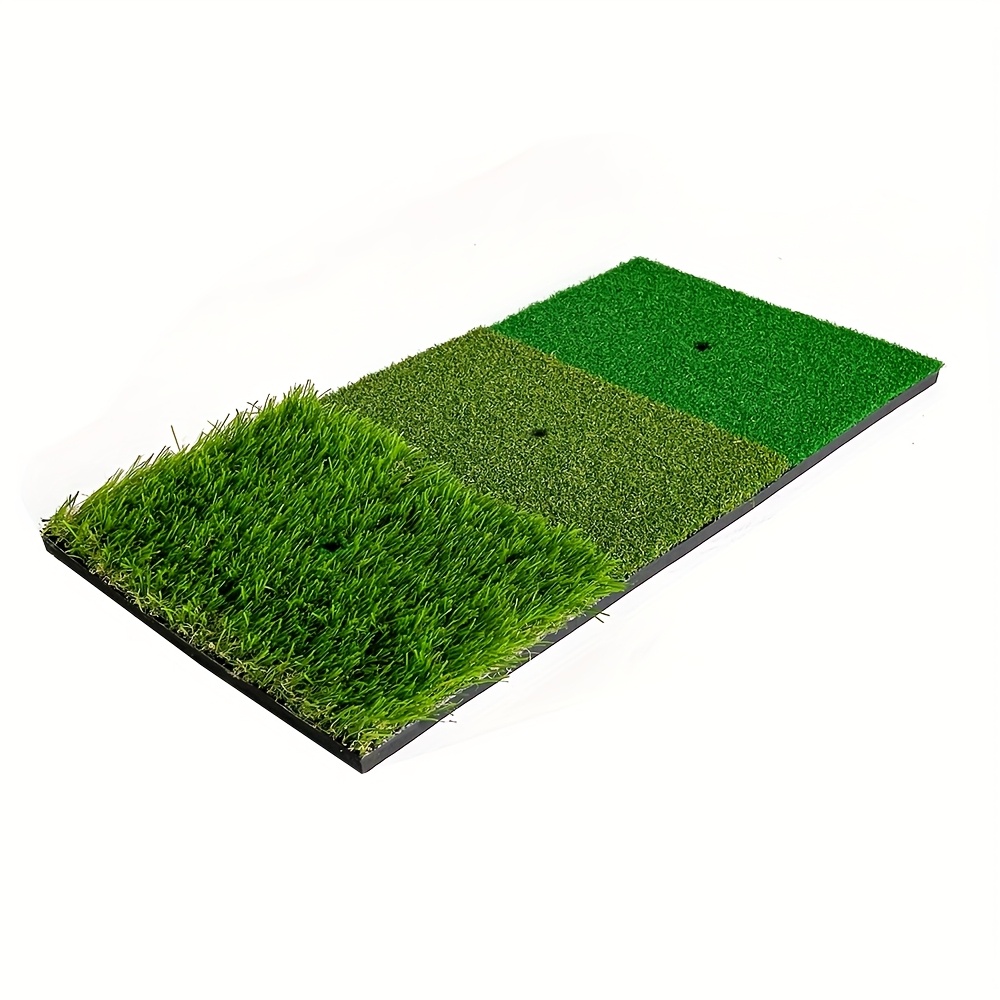 1pc Golf Training Mat For Practice, Portable Outdoor Chipping And Swinging Exercise, Golf 3 Grass Hitting Mat