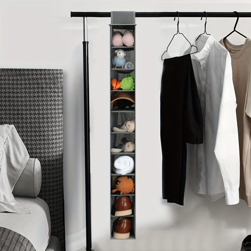 10-stufiger Schuh-Organizer zum Aufhängen, platzsparendes Schuhregal mit zusammenklappbaren Abschnitten, robuste Materialausführung, praktische Schuhregale, hängende Schuh-Organizer