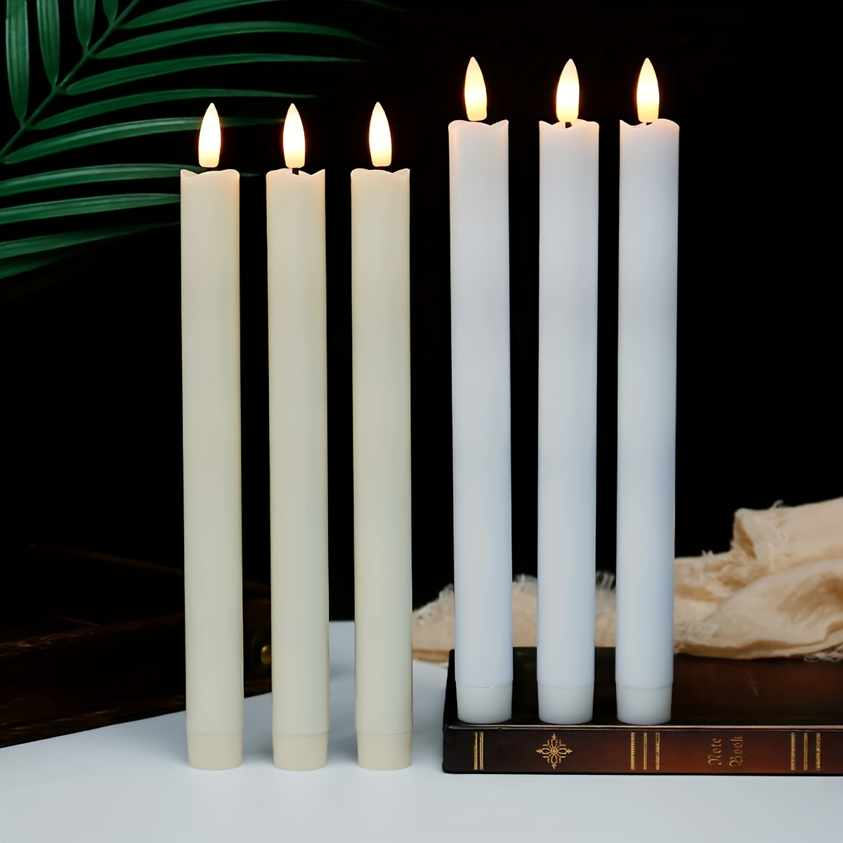 Candela Kerzilein Con Scritta 'Parole Come Fuoco', Grigia, Alta 19 Cm, 100 Ore, Fatta A Mano In Germania - 4