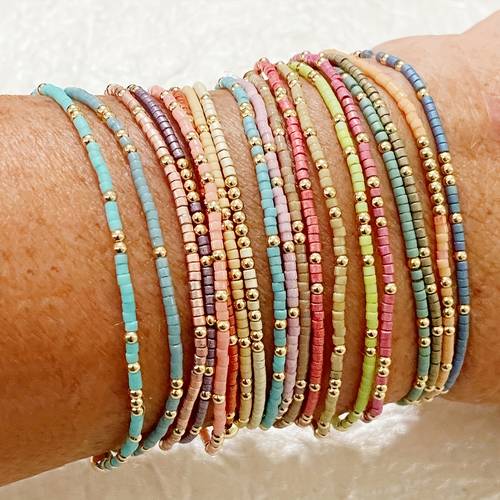 19-delige boho- kleurrijke beeldjesarmbanden voor dames - elegante en veelzijdige glaszaadbeads-bangles, perfect voor dagelijkse dracht en vakantieaccessoire, vakantieaccessoire|bohemian beeldjesarmbanden|glaszaadarmbanden, boho- armband