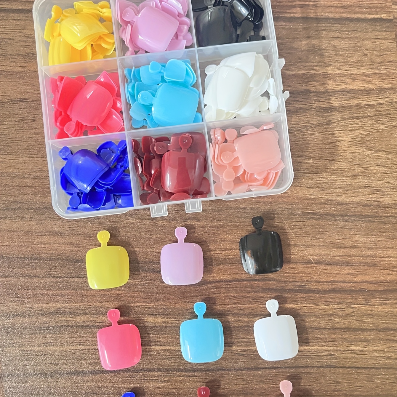 TEMU 216pcs Press On Toenails Color Fake Toenails Press On Toe Nails Summer Toenails Short Square For Women Minimalist Rrmovable Suitable For Daily