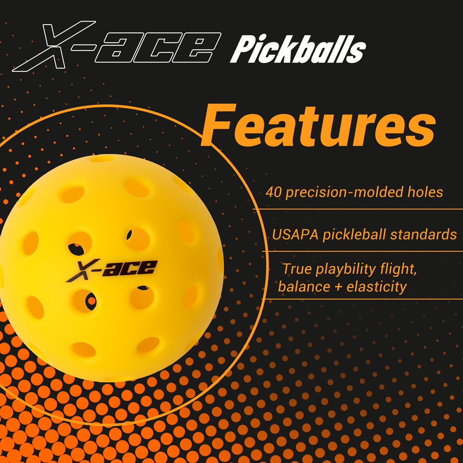 x ace 12pcs pickleball balls 40 26 holes for outdoor indoor pickleball ideal for players of all skill levels