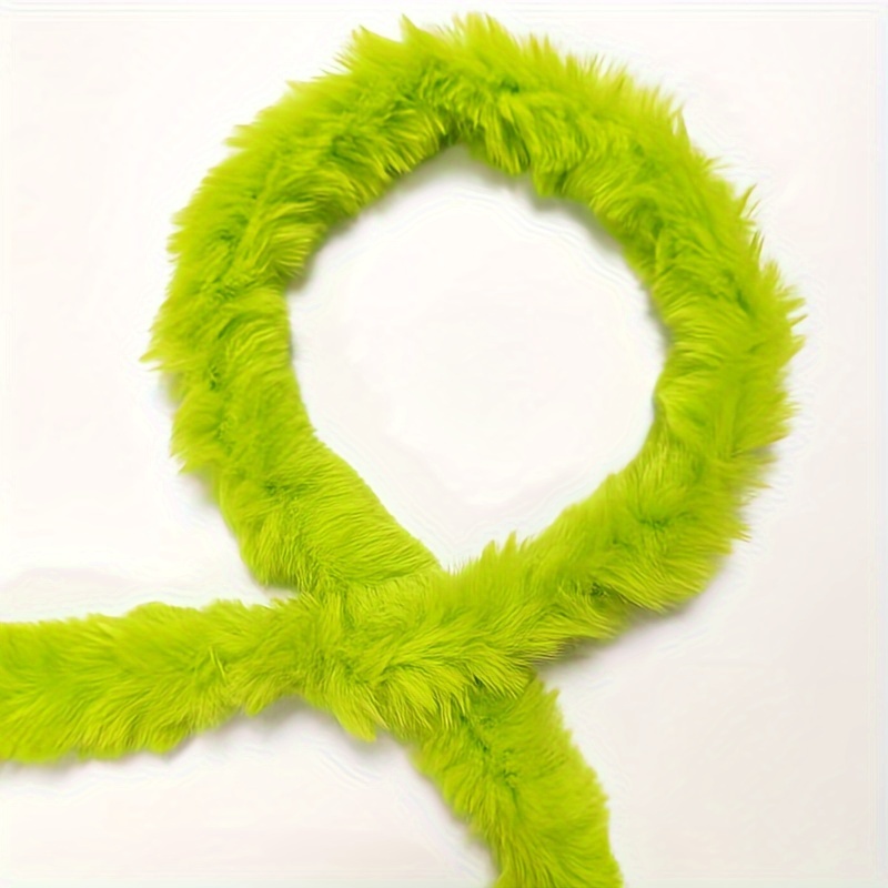 

59.06in Lime Green Faux Fur Trim, Diy Christmas Decor, Sewing & Knitting Accessory, Supplies, Embellishment For Clothing, Hats, Shoes