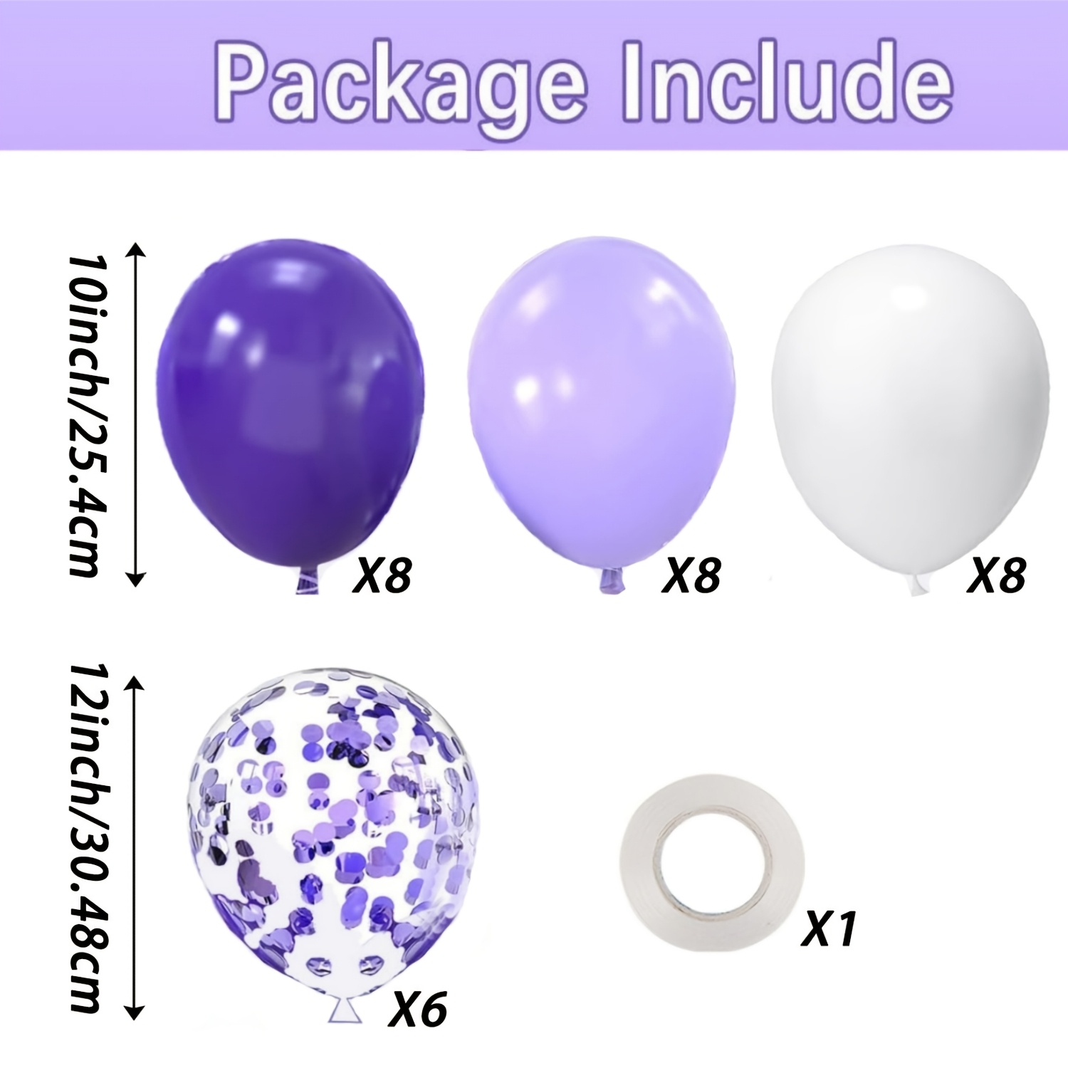 TEMU 30 pezzi di palloncini in lattice con misti viola e , per compleanni, anniversari, matrimoni, decorazioni per feste, baby shower, feste nuziali,