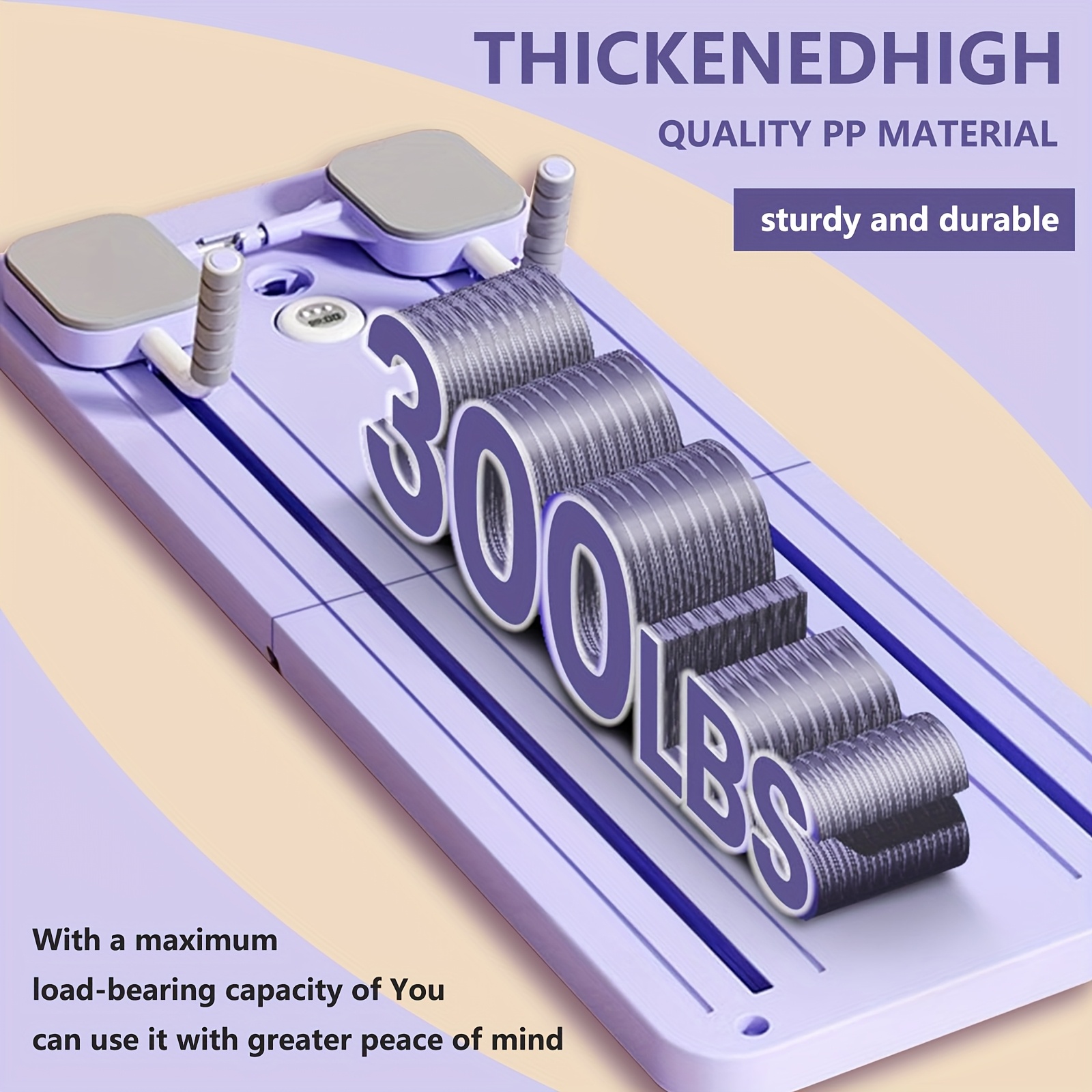 5 in1 pilates board for home foldable reformer machine pilates equipment foldable reformer pilates machine for home workout multifunctional ab exercise board purple details 3