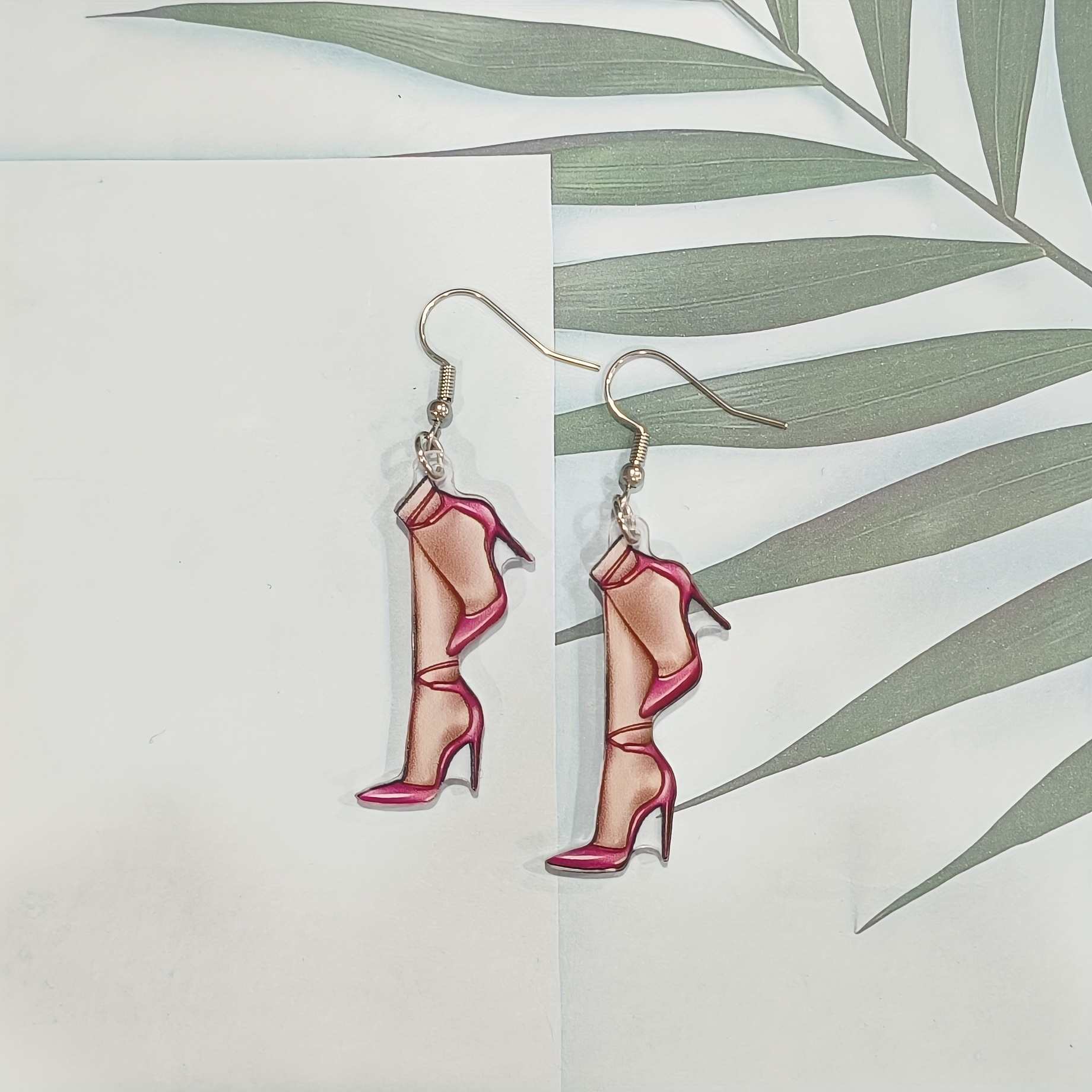 Not3d - A Pair Of Double-sided 2d Acrylic Flat, Durable And Stylish Men's Earrings In High For Girlfriend - Party And Jewelry