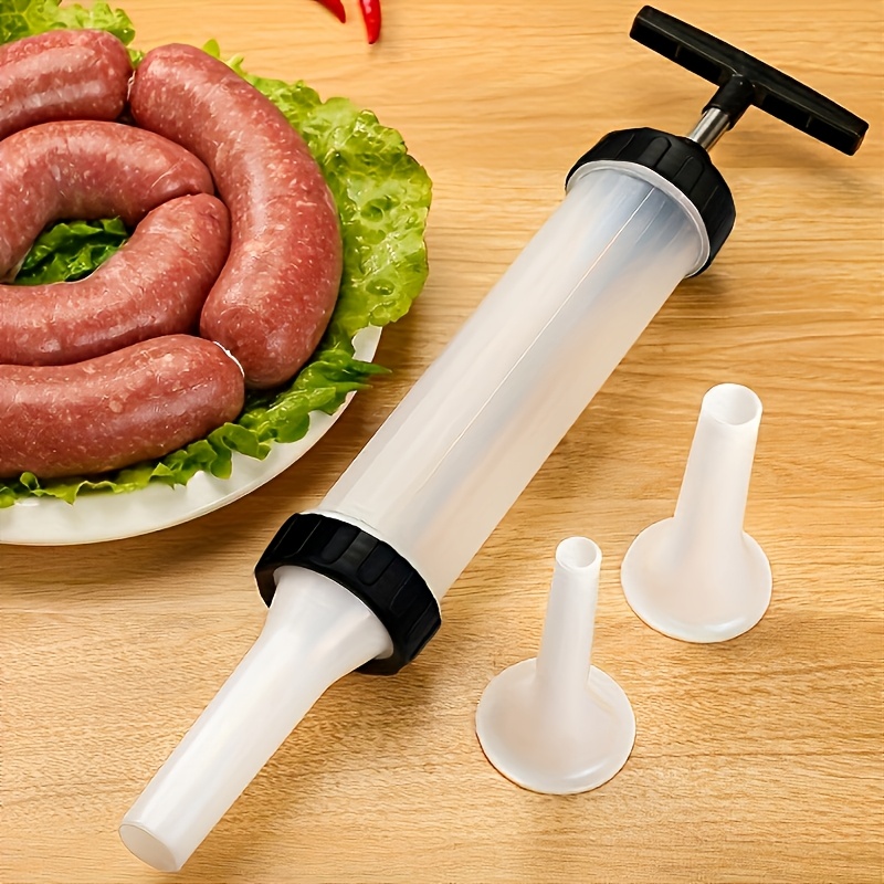 1pc   plastic sausage stuffer tool handheld sausage maker for homemade sausages kitchen gadget for christmas party food crafting details 0