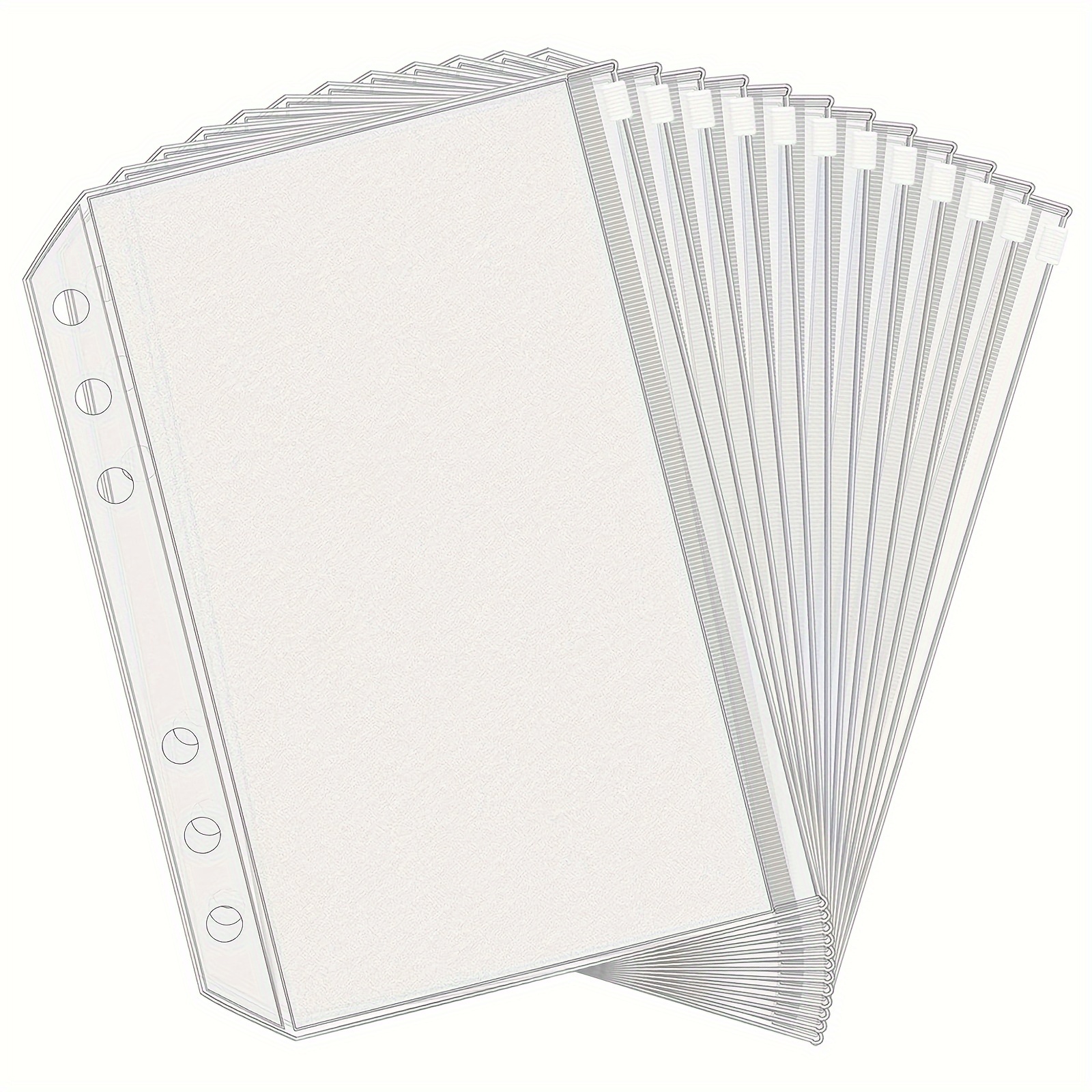 

12- A6 Pvc , 6- Envelopes For Budgeting, Folder For 6- Binders, Office Supplies Organizer For Pencils And