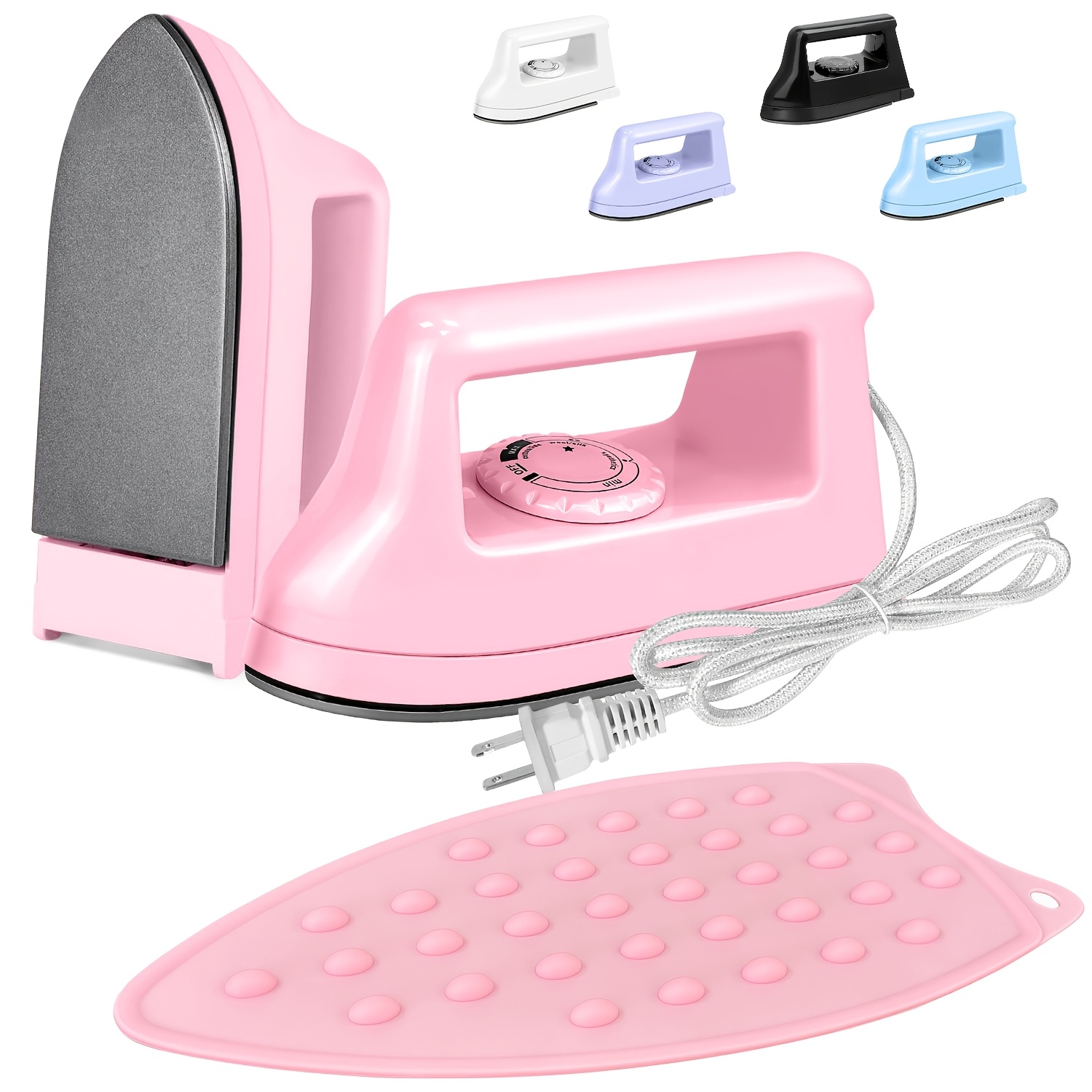 TEMU Portable Mini Craft Iron Heat Press 400w With Base Pad, Charging Base Accessories Ideal For Diy T-shirts Shoes Bags & Vinyl Projects - Perfect