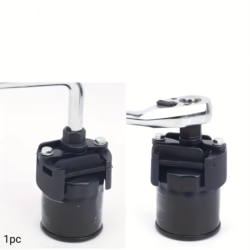 TEMU Heavy Duty Adjustable Oil Filter Wrench - 60-80mm (2.36-3.15in) Double-sided Grip, Durable Metal Construction For Easy Removal & Installation,