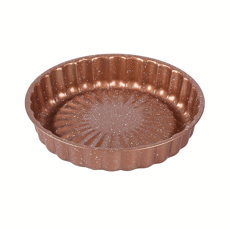 

1/2pcs Coated Cast Iron Cake Pan, 9.5 Inch Round Oven Safe Baking Mold For Thanksgiving, Cake Baking Pan