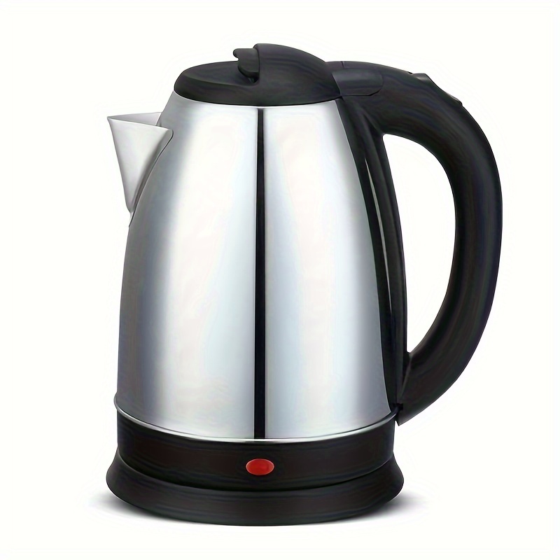TEMU Household Electric Kettle, Large-capacity 2l Stainless Steel Electric Kettle With Led Indicator, Automatic And Dry-burning Protection, Including