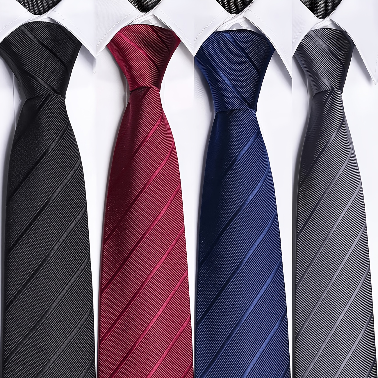 TEMU Juego de 4 pajaritas clásicas para hombre sin nudo, adecuadas para , negocios y uso diario - Corbatas de cuello de ajuste rápido con patrones de