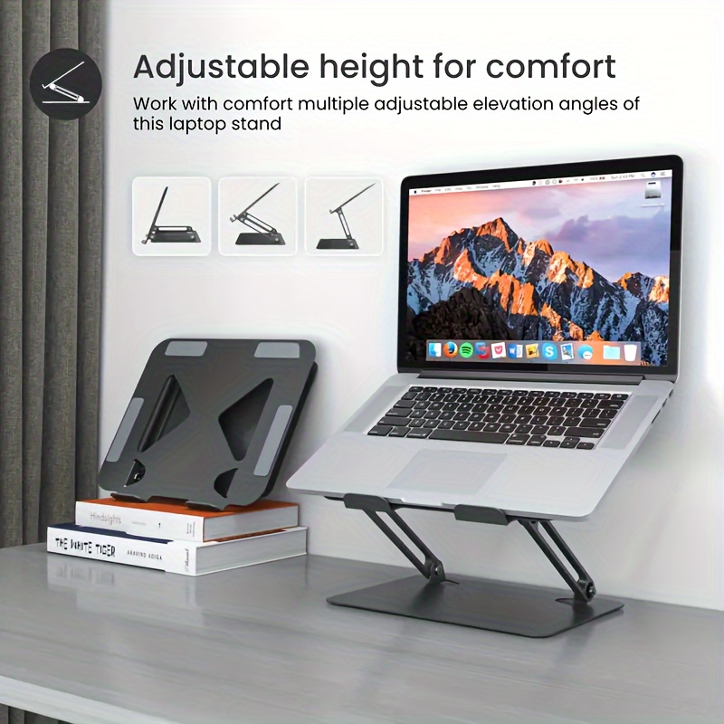 Ergonomic Laptop stand for desk, Adjustable height up to 20″, Laptop riser  computer stand for laptop, Portable laptop stands, Fits MacBook, Laptops 10  15 17 inches, Laptop holder and Laptop desk stand (