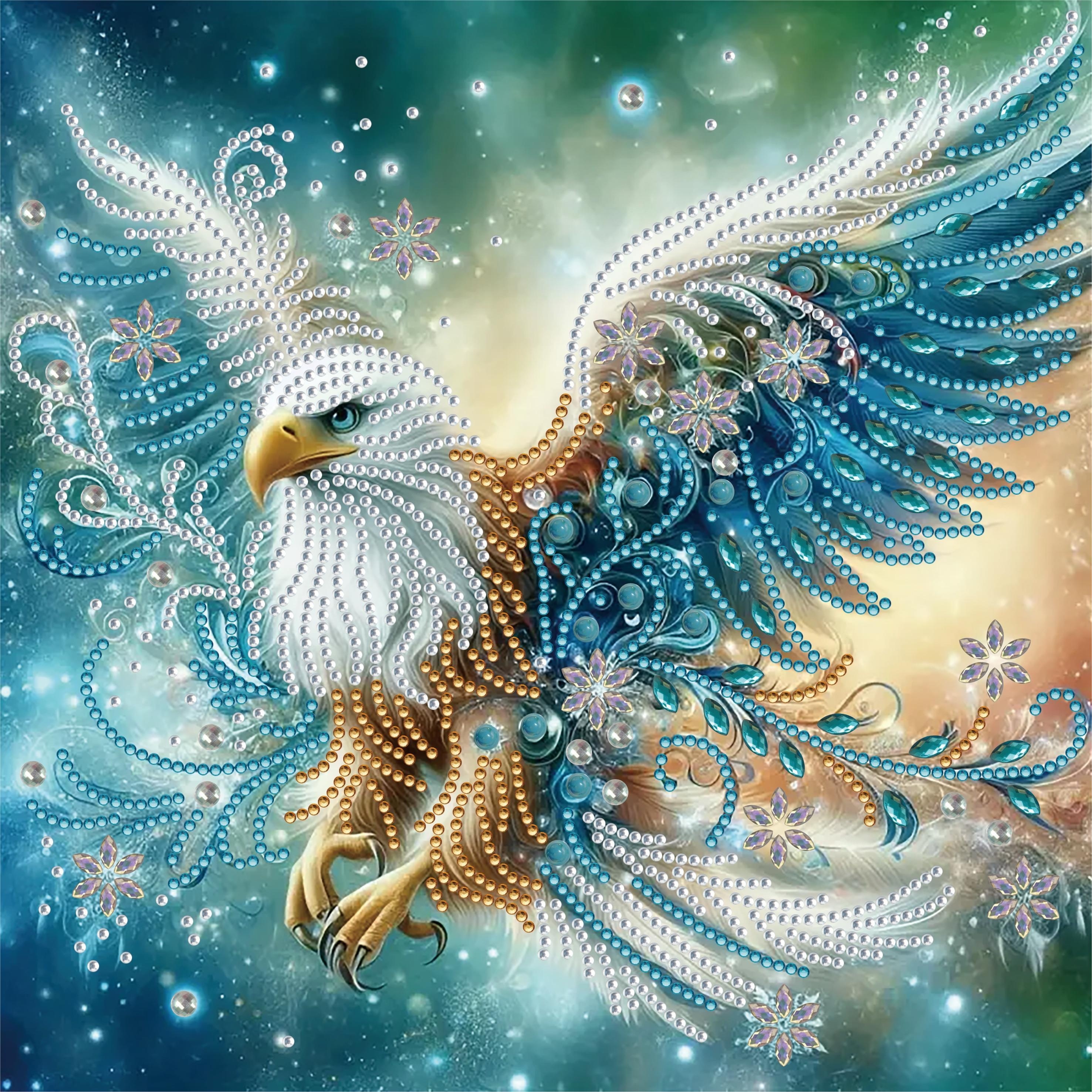 

Eagle-themed Diamond Painting Kit For Adults, Partial Drill Canvas Art With Irregular Diamonds, Creative Wall Decor For Living Room, Bedroom, Study - 30x30cm Unframed