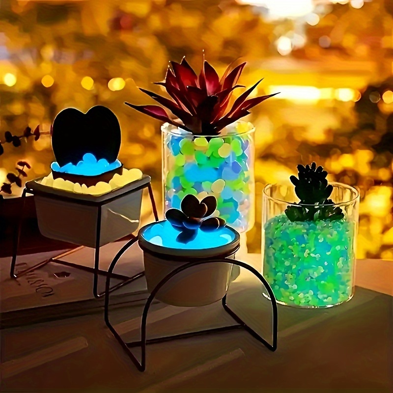 202pcs/bag Plastic Gardening Landscape Pebbles, Colorful, Mini, Reusable, for Garden, Wedding, Party, Festival, Aquarium, Outdoor Landscape, Pottery