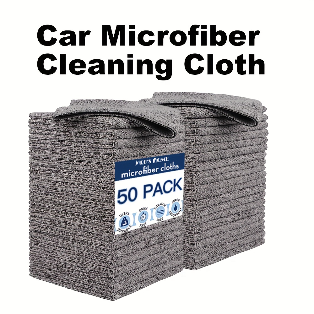 Paño de limpieza de microfibra, paquete de 50 trapos de limpieza