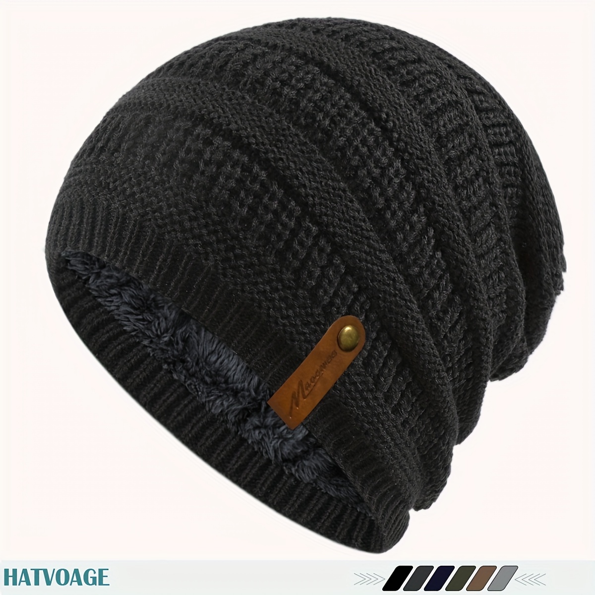 TEMU 1 pz Cappellino invernale geometrico con a forma di , felpato e , design ed elegante, a e donne, per attivit� casual come , ciclismo, skateboard