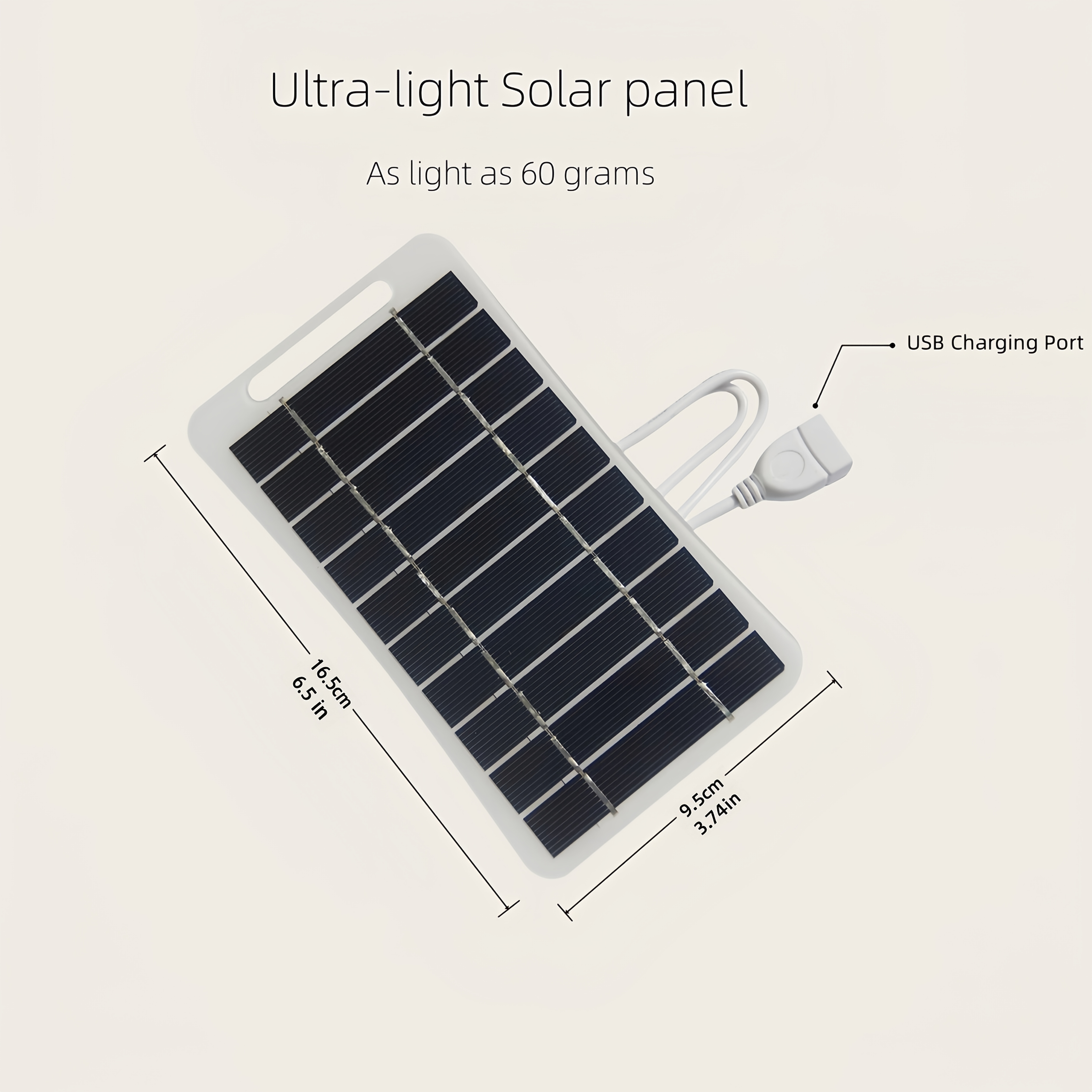 a portable outdoor solar usb charger suitable for travel and camping with a movable solar panel that can charge phones flashlights and fans and is convenient for taking pets on   Product details 2