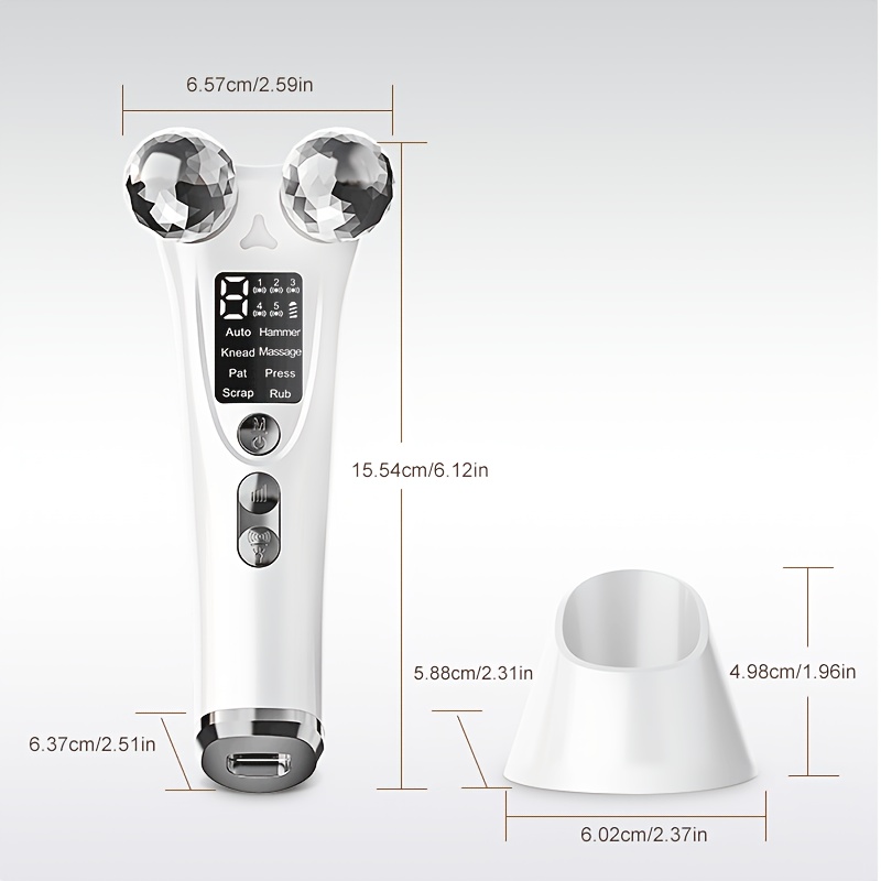 New Electric 3D Facial Massage Roller with Dual-Roller Design